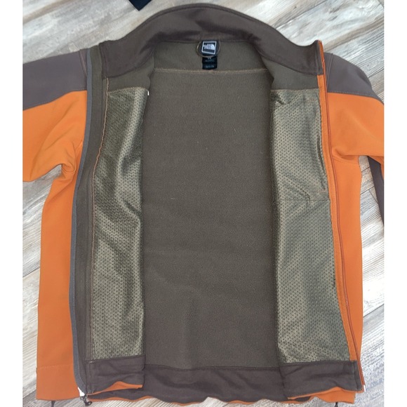 The North Face Bionic Apex Jacket Mens Small Orange Soft Shell Full Zip - Picture 7 of 7